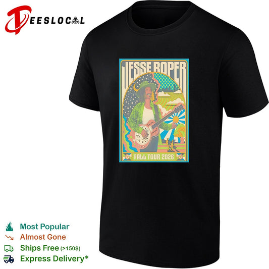 Jesse Roper Fall Tour 2026 concert poster psychedelic folk musician concert shirt