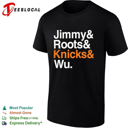 Jimmy Roots Knicks Wu text list shirt