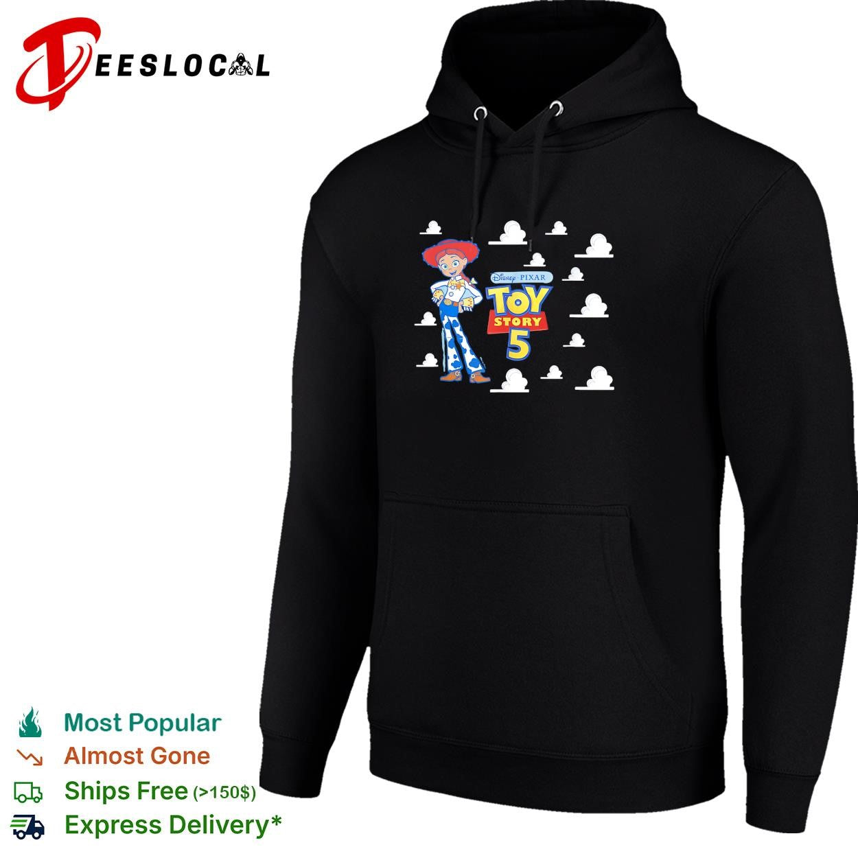 Disney Pixar Toy Story 5 Jessie cloud background poster shirt