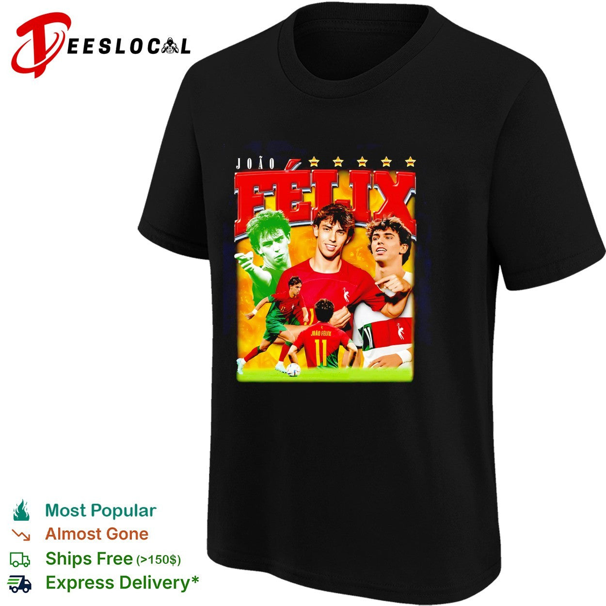 Joao Felix action shots collage shirt