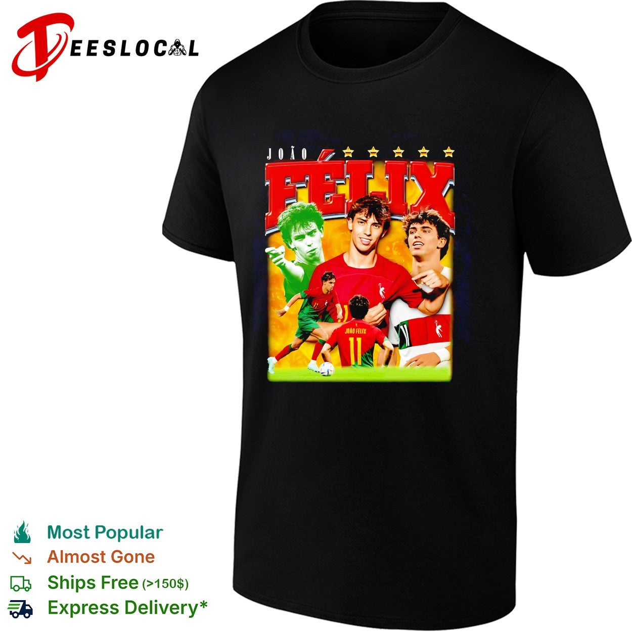 Joao Felix action shots collage shirt
