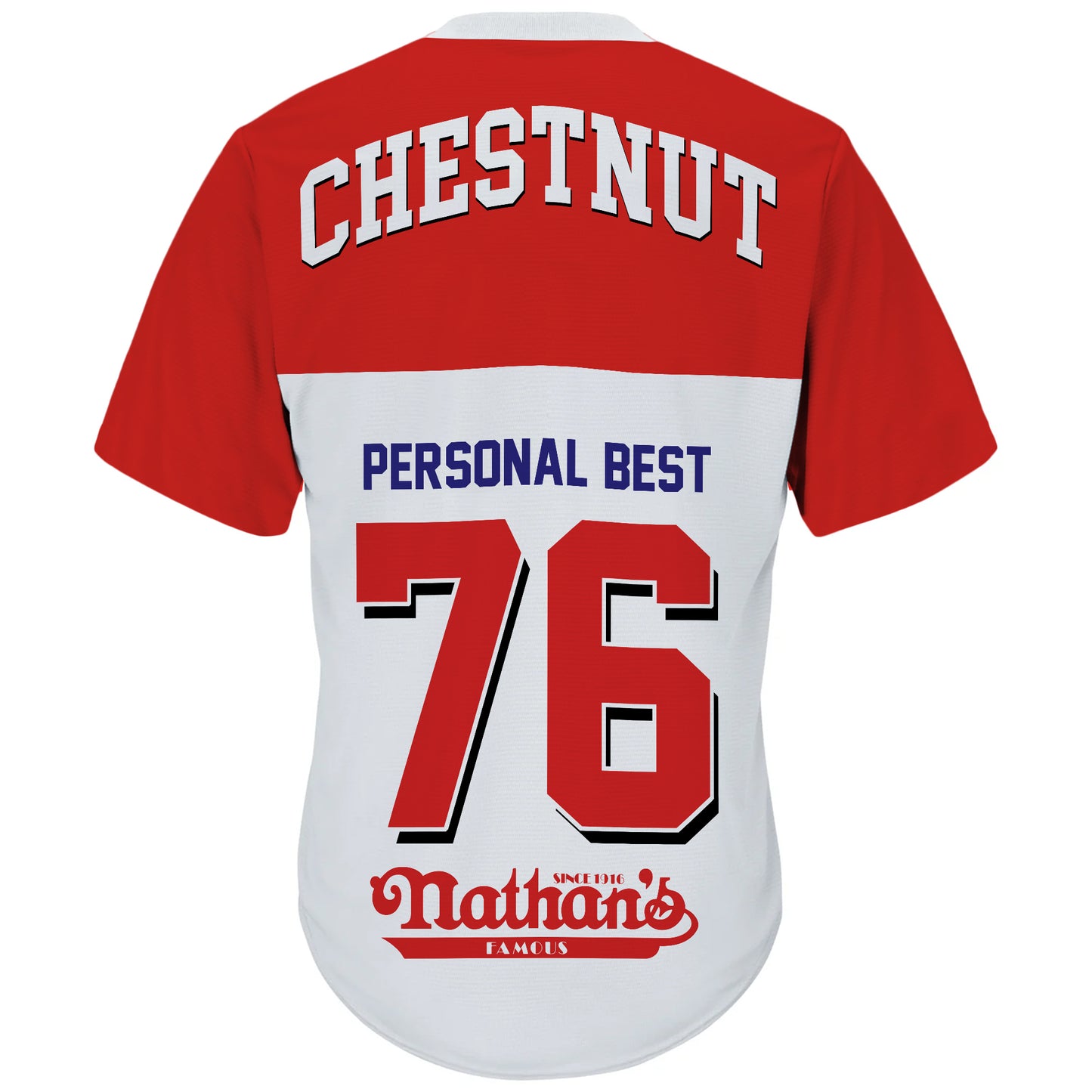 Joey Chestnut Nathan Famous Hot Dog Contest 2025 Men V-Neck Jersey
