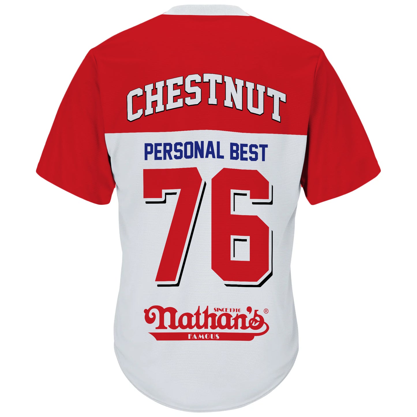 Joey Chestnut Personal Best Nathan Hot Dog Eating Contest Men V-Neck Jersey