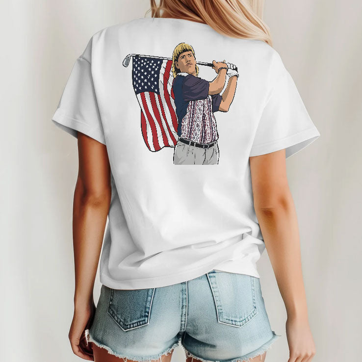 John Daly Grip It And Rip It Patriotic Golf Fan Funny 4th Of July Golfer Graphic T Shirt