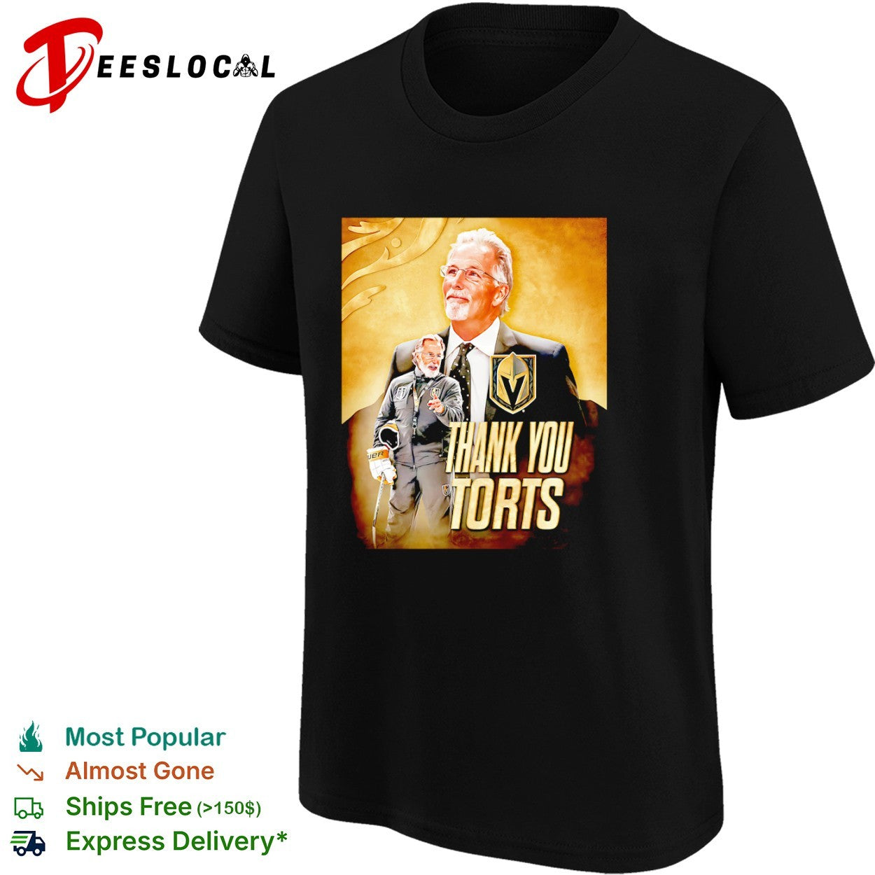 John Tortorella Vegas Golden Knights NHL Thank You Torts shirt