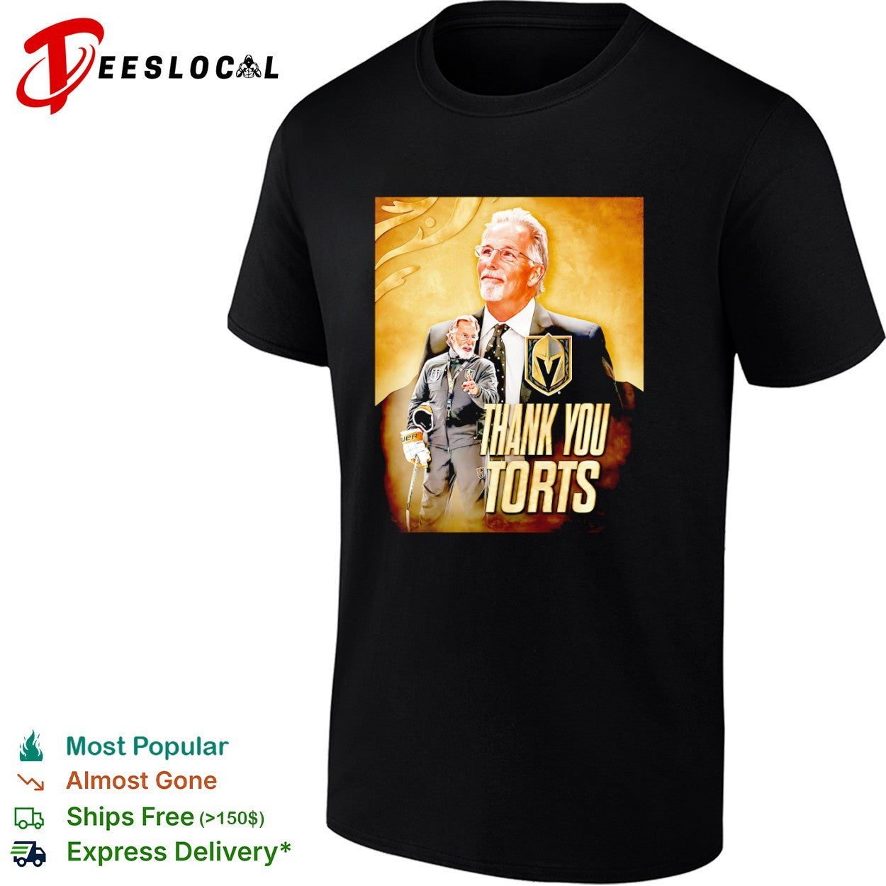 John Tortorella Vegas Golden Knights NHL Thank You Torts shirt