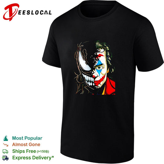 Joker and Venom half face shirt