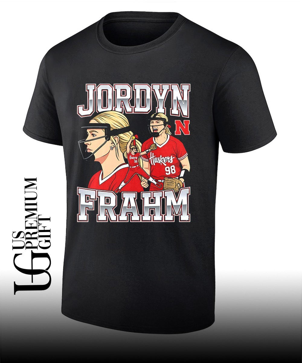 Jordyn Frahm Nebraska Cornhuskers Softball Collage graphic shirt