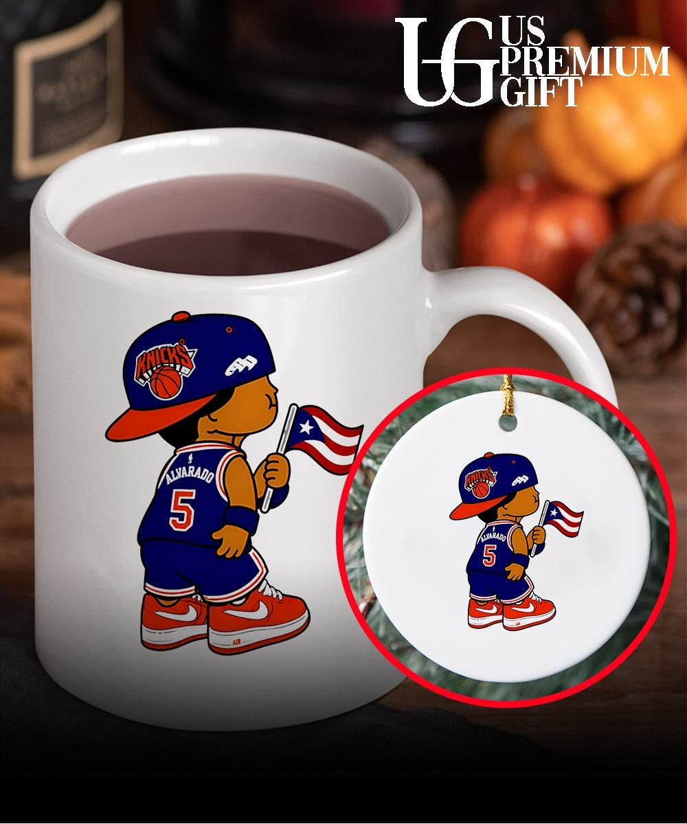 Jose Alvarado Knicks Puerto Rico flag shirt