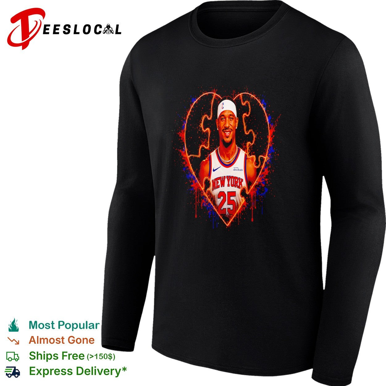 Josh Hart New York Knicks NBA Heart Puzzle shirt