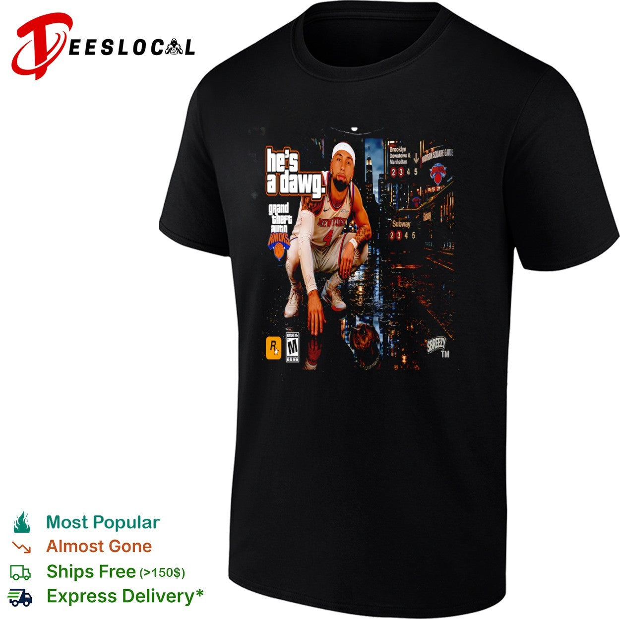 Josh Hart New York Knicks NBA he is a dawg Grand Theft Auto shirt