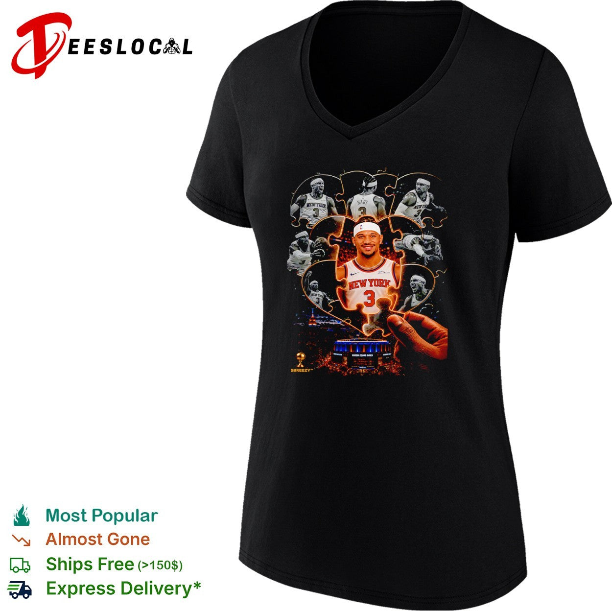 Josh Hart New York Knicks NBA puzzle piece shirt