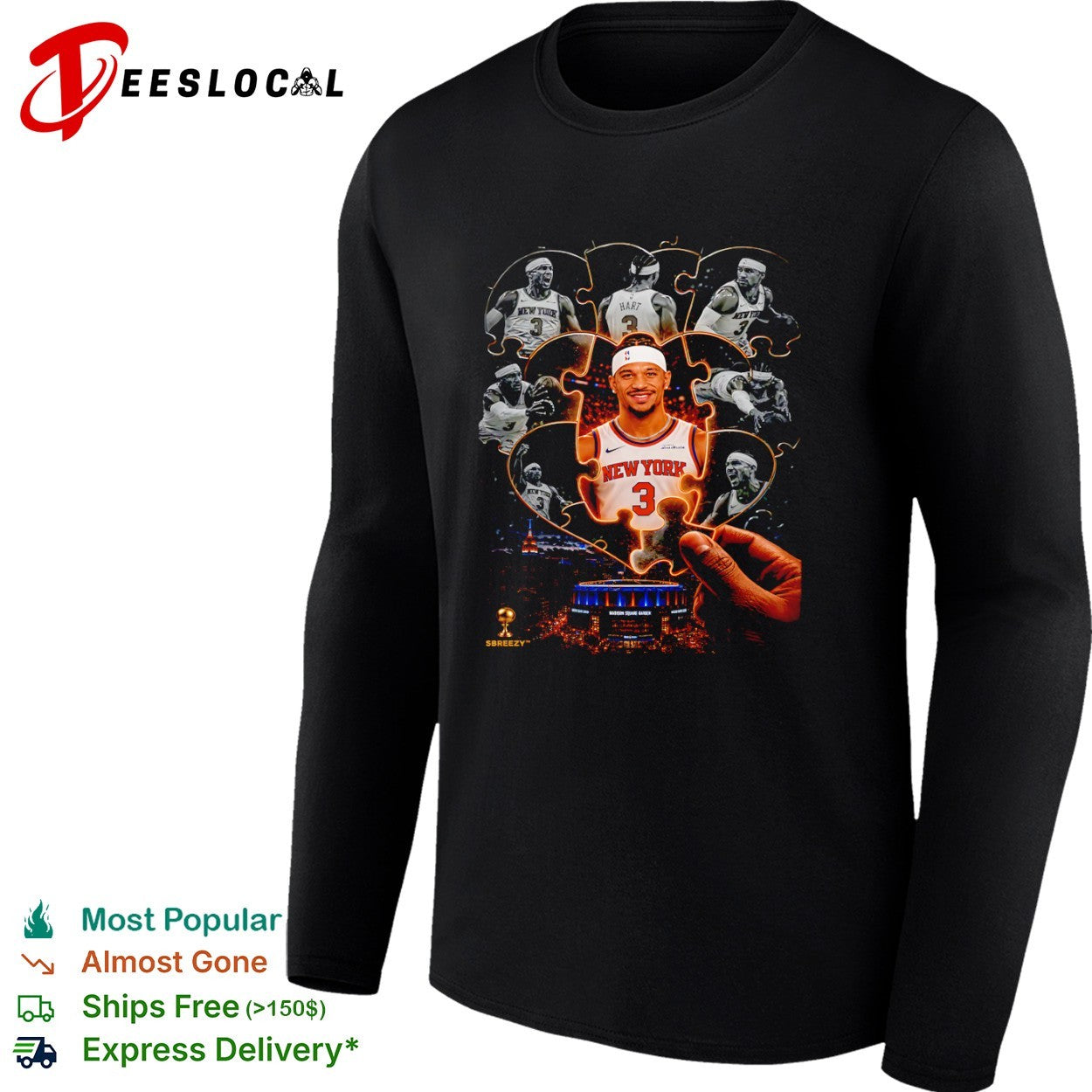 Josh Hart New York Knicks NBA puzzle piece shirt