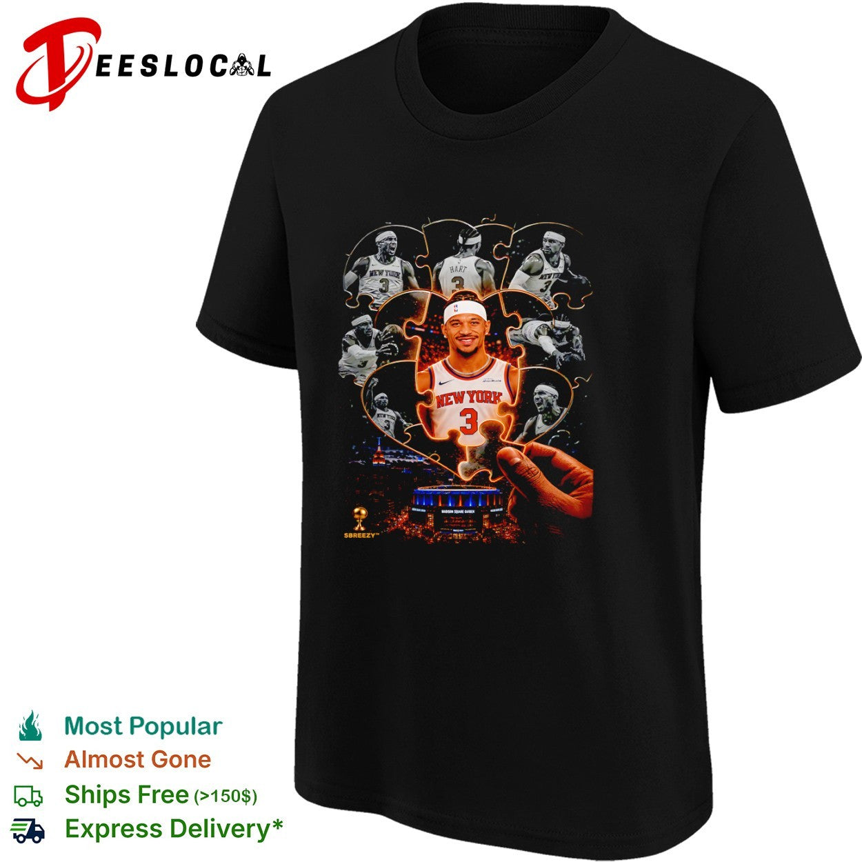 Josh Hart New York Knicks NBA puzzle piece shirt