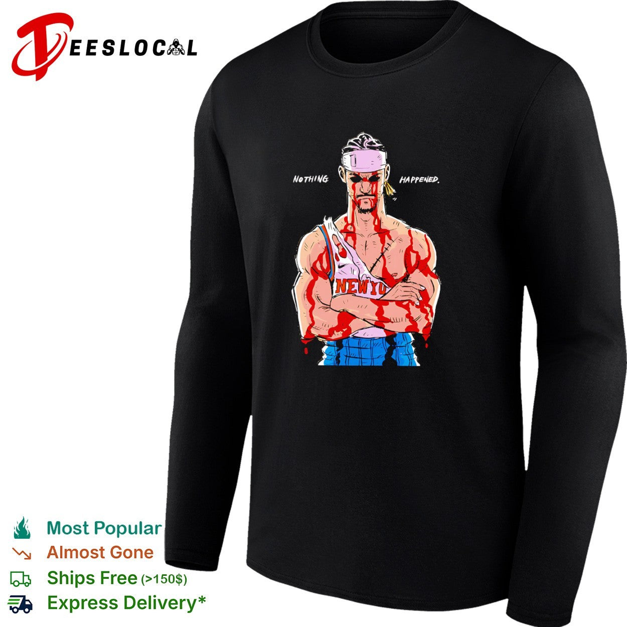 Josh Hart New York Knicks Nothing Happened One Piece Parody Basketball Shirt