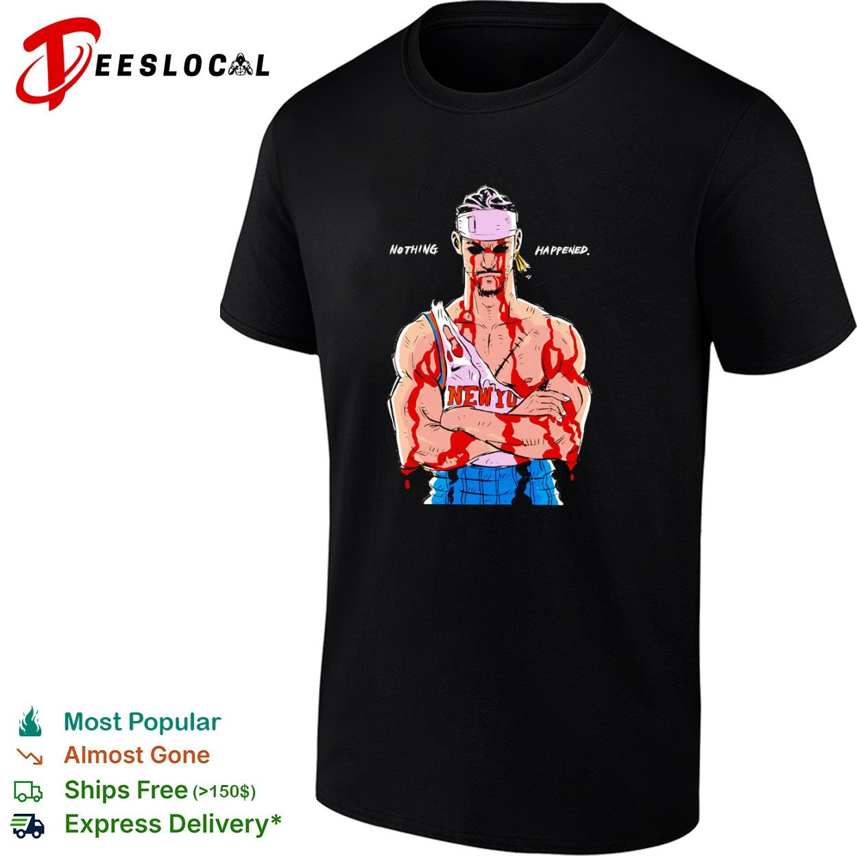Josh Hart New York Knicks Nothing Happened One Piece Parody Basketball Shirt