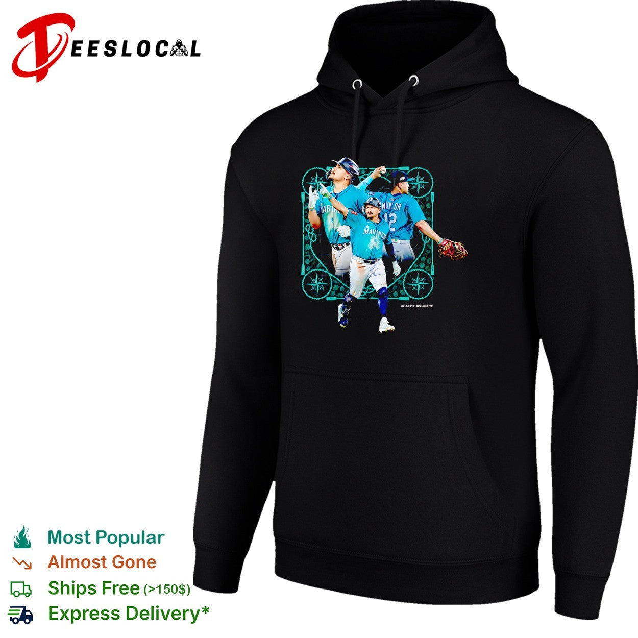 Josh Naylor Seattle Mariners celebration catch shirt