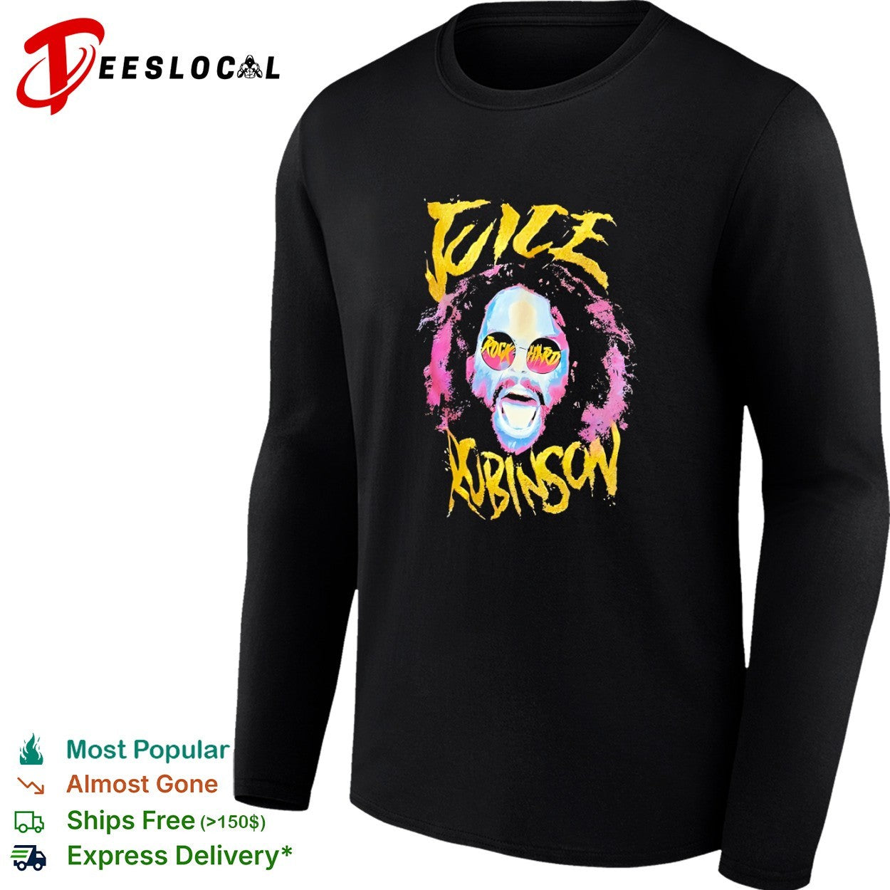 Juice Robinson AEW Rock Hard Sunglasses shirt