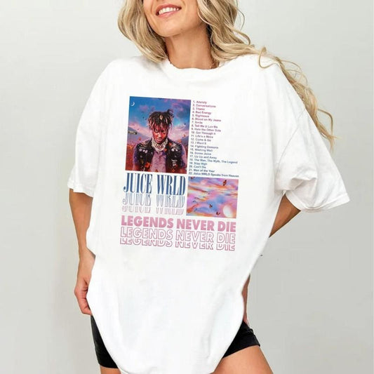 Juice Wrld Tshirt Sweatshirt, Legends Never Die Juice Wrld Shirt, Juice Wrld Merch, Rapper Juice Wrld Fan Gift