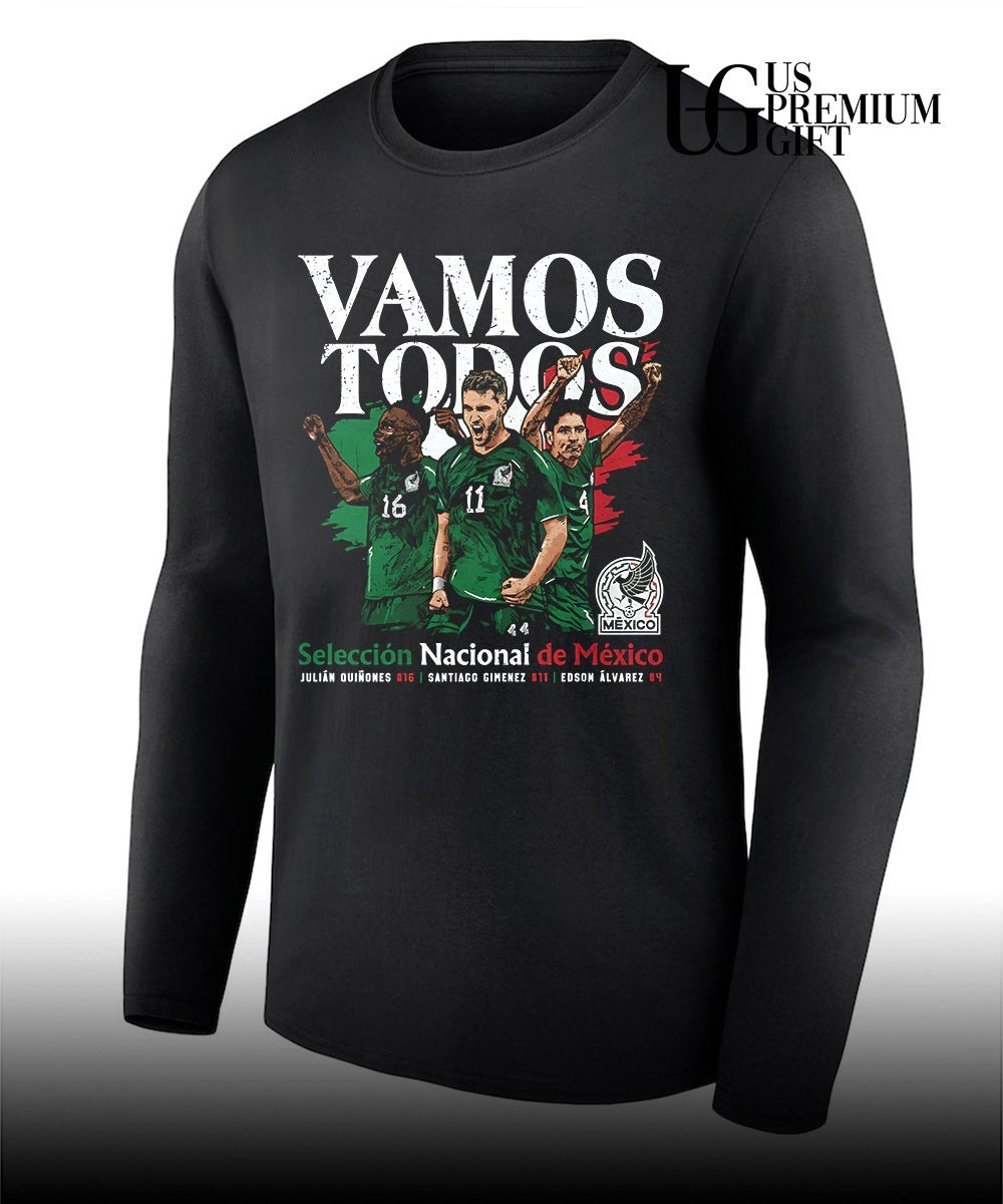Julian Quinones Santiago Gimenez Edson Alvarez Mexico Soccer Team Vamos Todos 2026 shirt