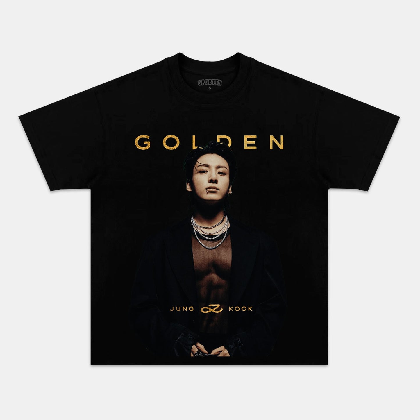 JUNG KOOK GOLDEN TEE - clothing by TeeHivey.com (Image 1)