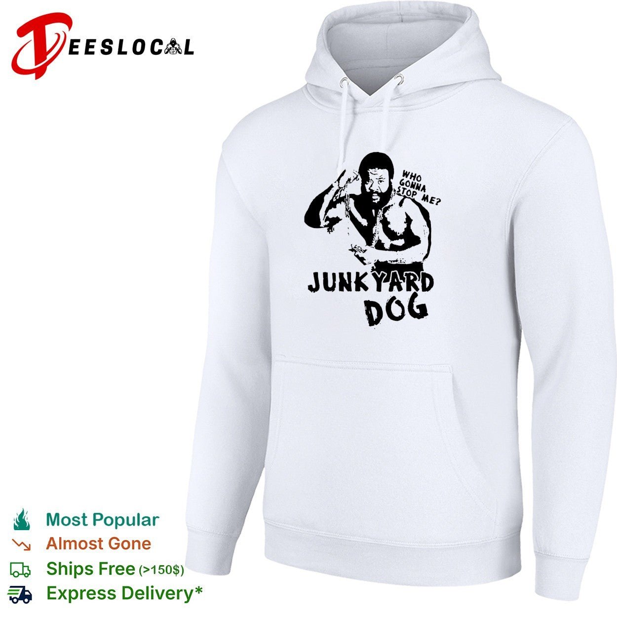 Junkyard Dog flexing who gonna stop me wrestling shirt
