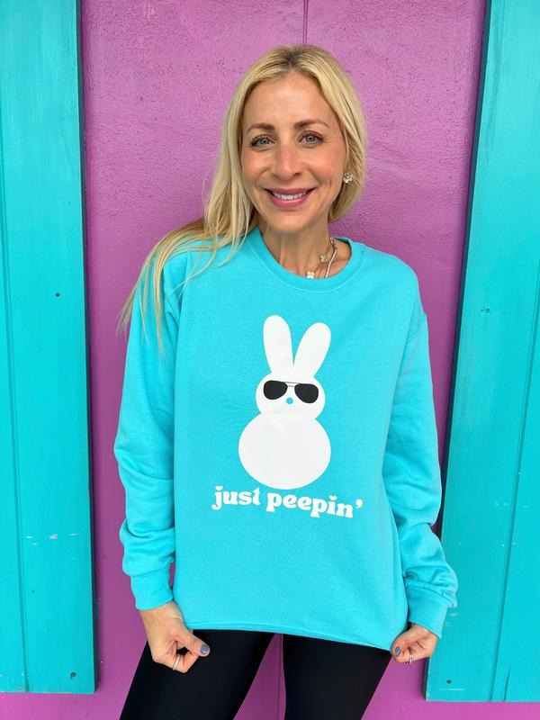 Just Peepin' Sweatshirt - clothing by TeeHivey.com