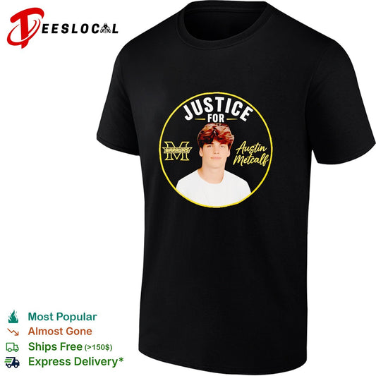 Justice for Austin Metcalf Warriors memorial graphic shirt