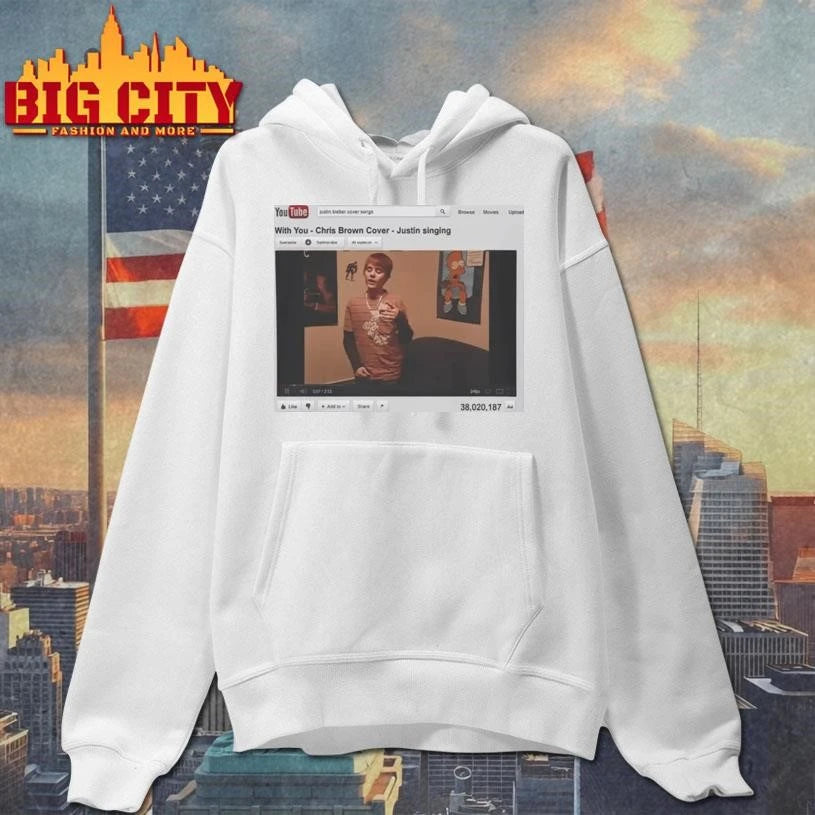 Justin Bieber With You Chris Brown Cover Justin Singing Photo Shirt
