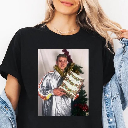 Justin Retro Christmas Tshirt, Vintage Christmas shirt, Nsync, Pop Culture Tshirt, Christmas Gift, JT Christmas