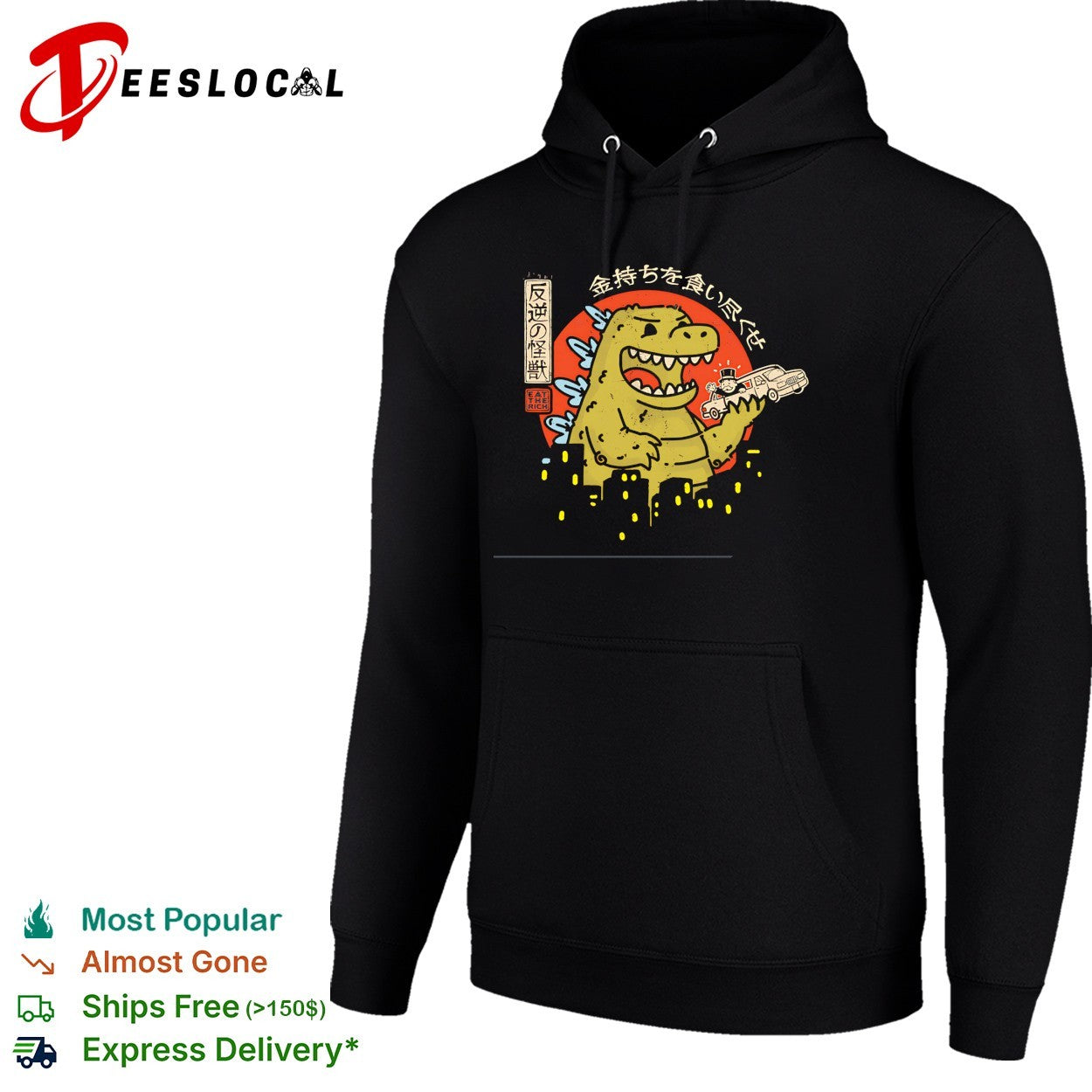 Kaiju vs Rich Uncle Pennybags Eat the Rich shirt