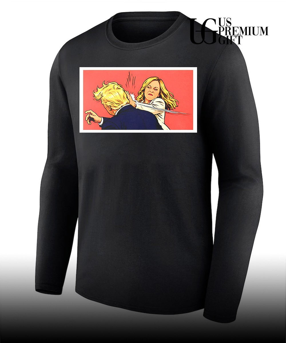Kamala Harris slaps Trump shirt