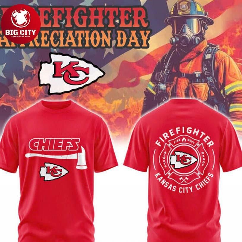 Kansas City Chiefs Firefighter Application 2026 Game Night Two Sided Shirt