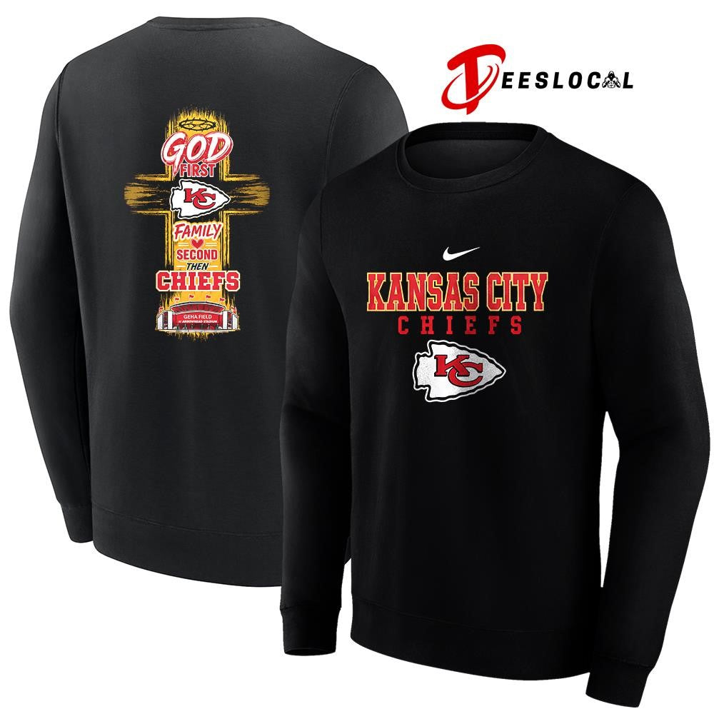 Kansas City Chiefs God first family second cross shirt