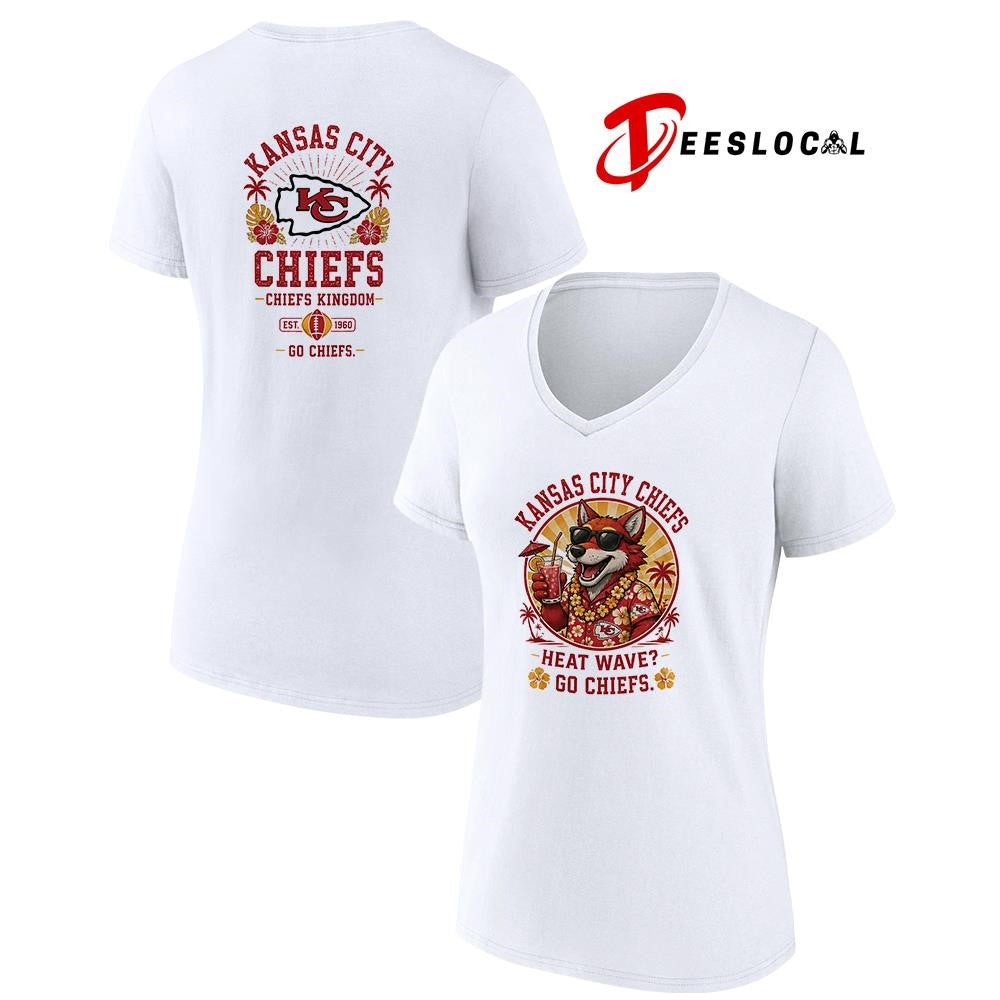 Kansas City Chiefs heat wave beach vibes mascot shirt