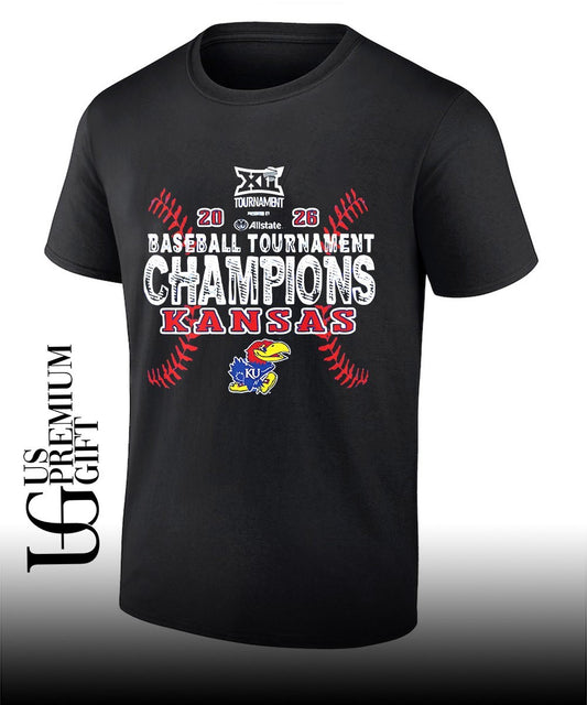 Kansas Jayhawks 2026 Big 12 Baseball Tournament Champions shirt