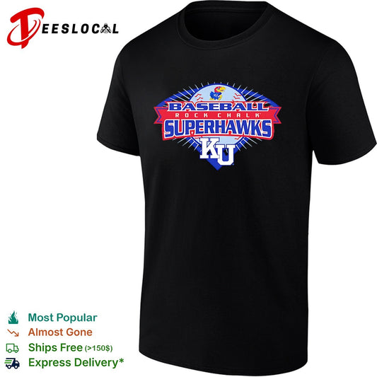 Kansas Jayhawks Baseball Rock Chalk Superhawks KU shirt