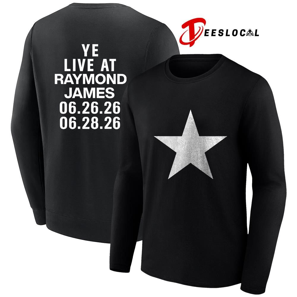 Kanye West Raymond James stadium Tampa Florida star shirt