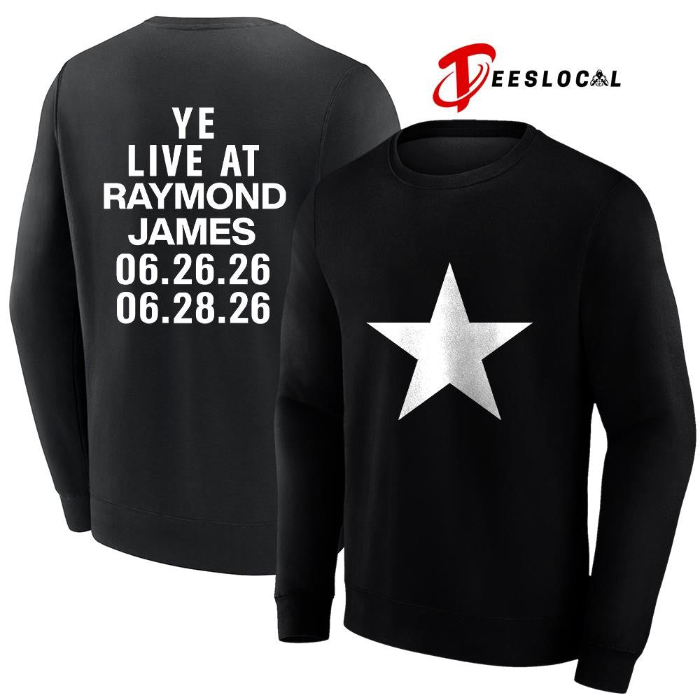 Kanye West Raymond James stadium Tampa Florida star shirt