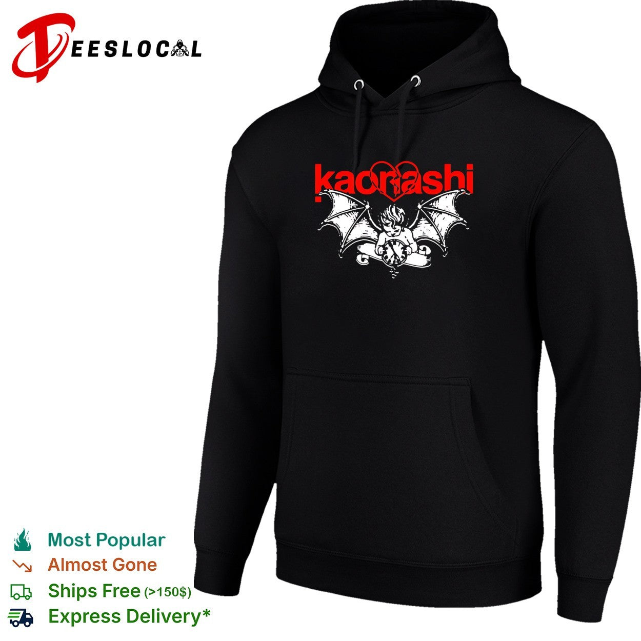 Kaorashi winged cherub with broken heart and clock shirt