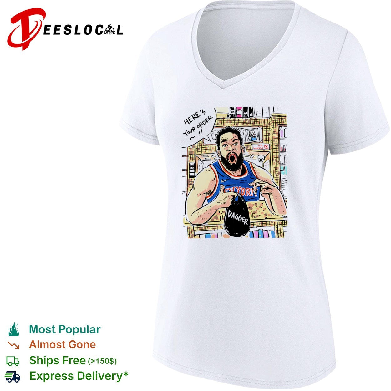 Karl-Anthony Towns New York Knicks NBA Here is your order Dagger parody shirt
