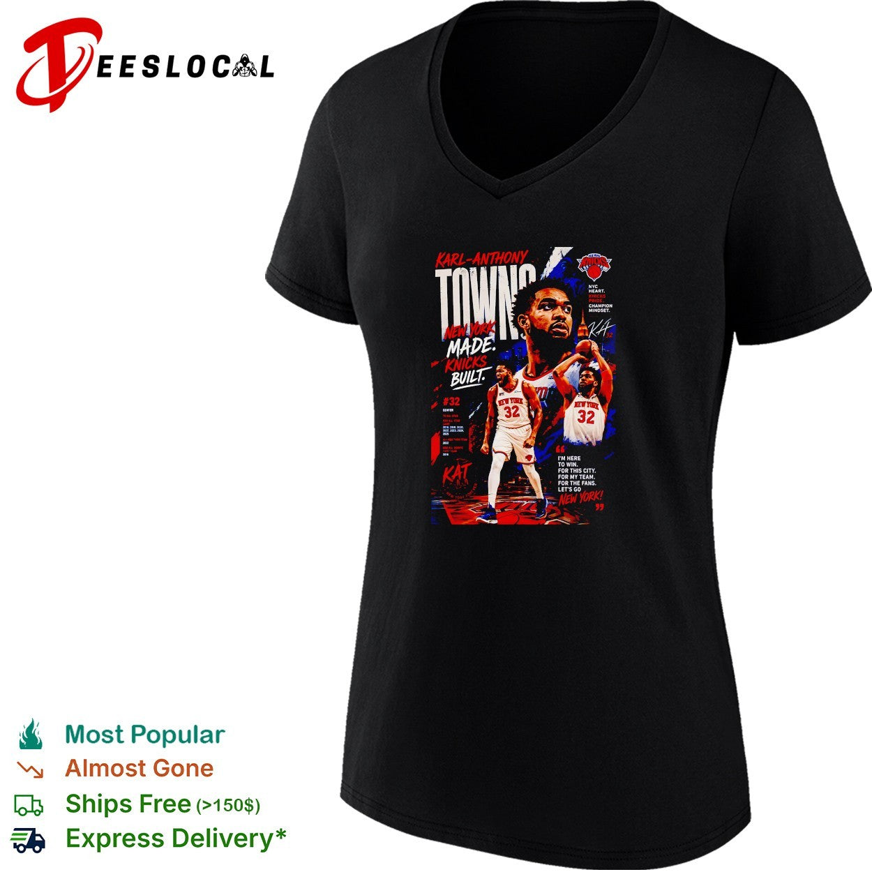 Karl-Anthony Towns New York Knicks NBA Made Knicks Built 32 Champion Mindset shirt