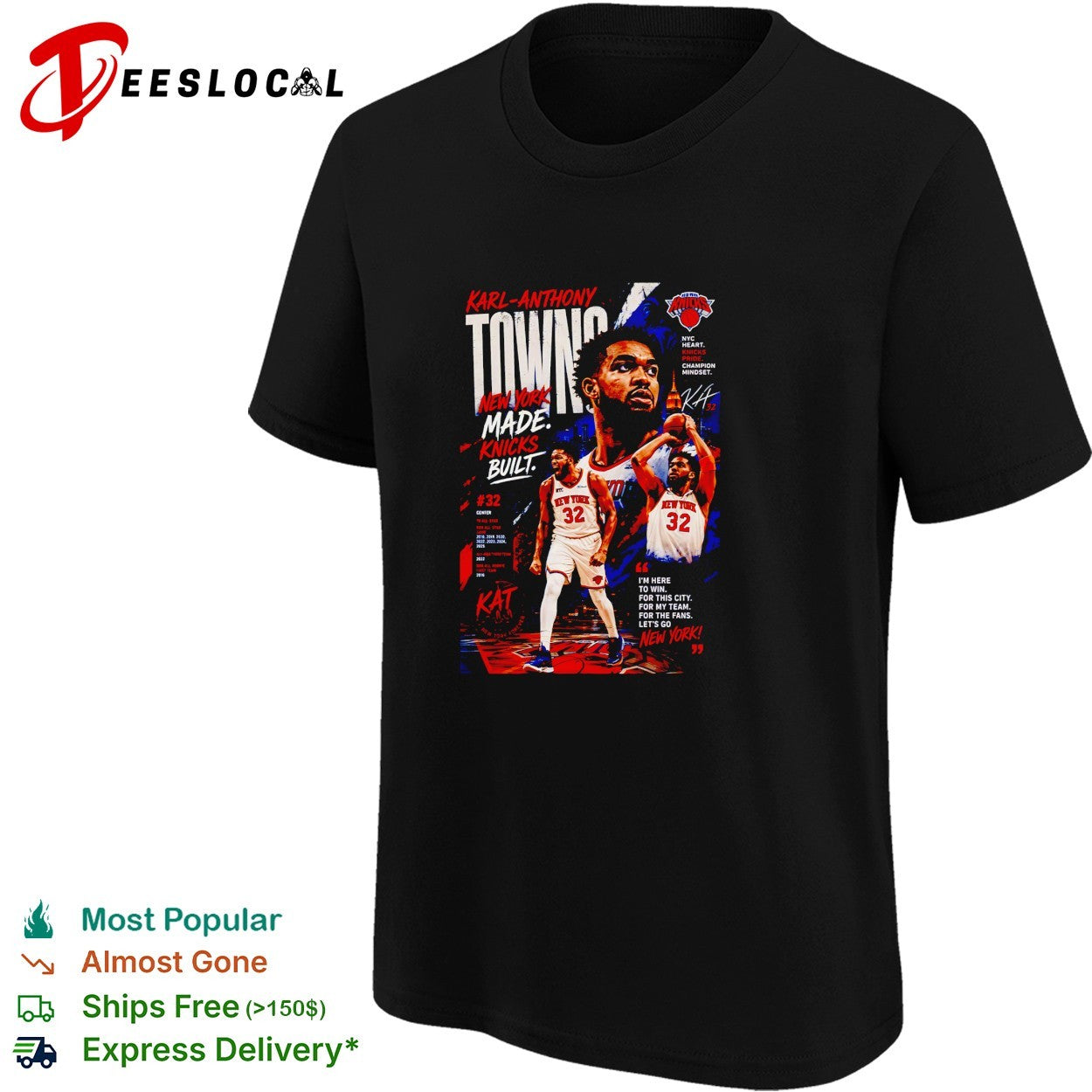 Karl-Anthony Towns New York Knicks NBA Made Knicks Built 32 Champion Mindset shirt