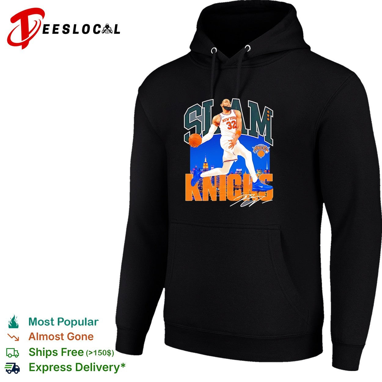 Karl-Anthony Towns New York Knicks Slam Knicks NBA Basketball Player Team Shirt