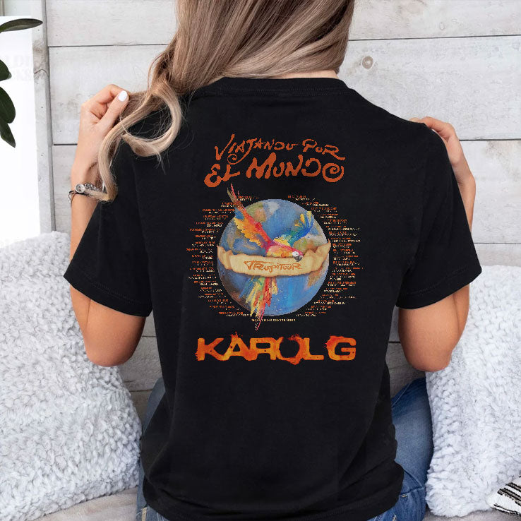 Karol G Viajando Por El Mundo Tropitour Shirt