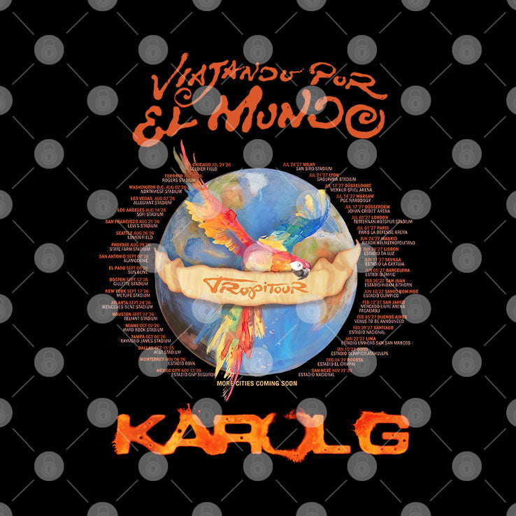 Karol G Viajando Por El Mundo Tropitour Shirt
