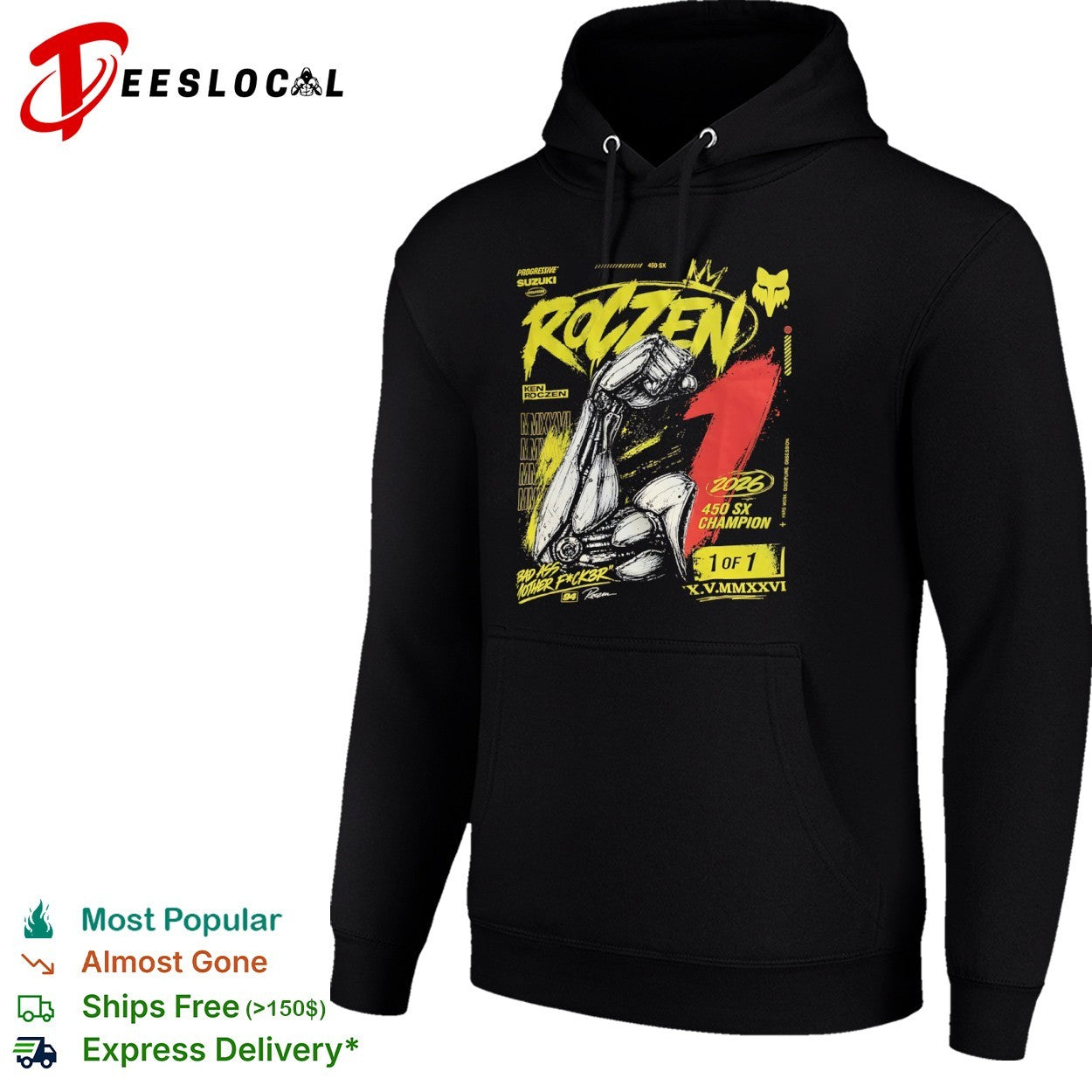 Ken Roczen Progressive Suzuki 450 SX Champion 2026 Bad Ass Mother Fck3r shirt