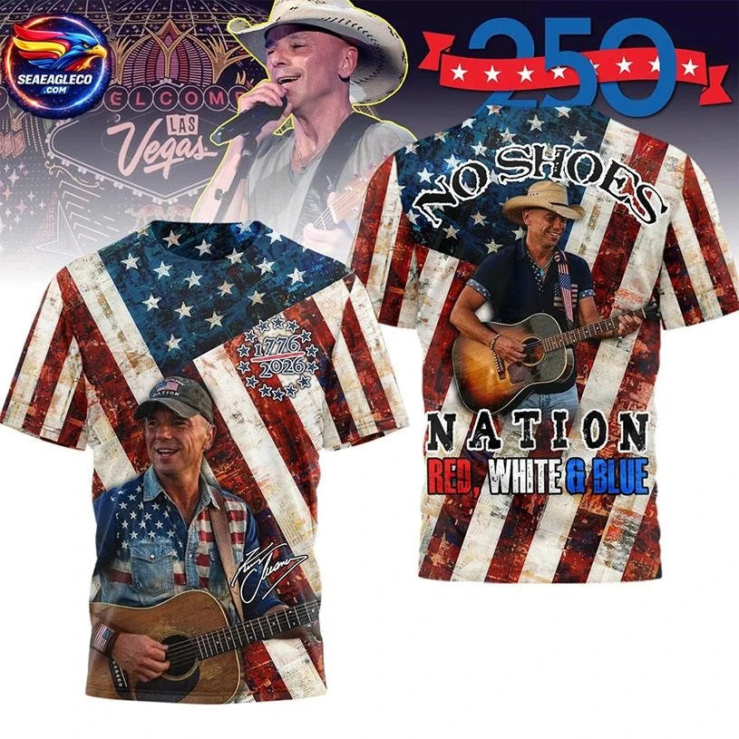 Kenny Chesney No Shoes Nation USA 250Th Anniversary Two Sided Shirt