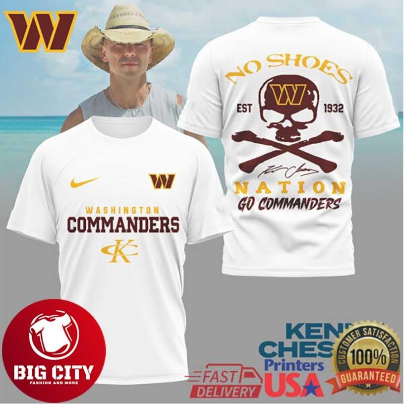 Kenny Chesney No Shoes Nation x Washington Commanders Graphic Two Sided Shirt
