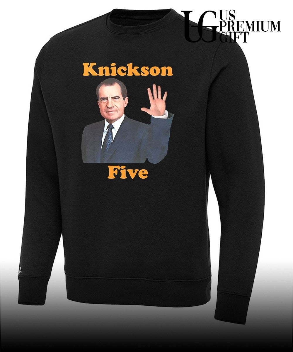 Knickson Five Richard Nixon x NBA funny T-shirt